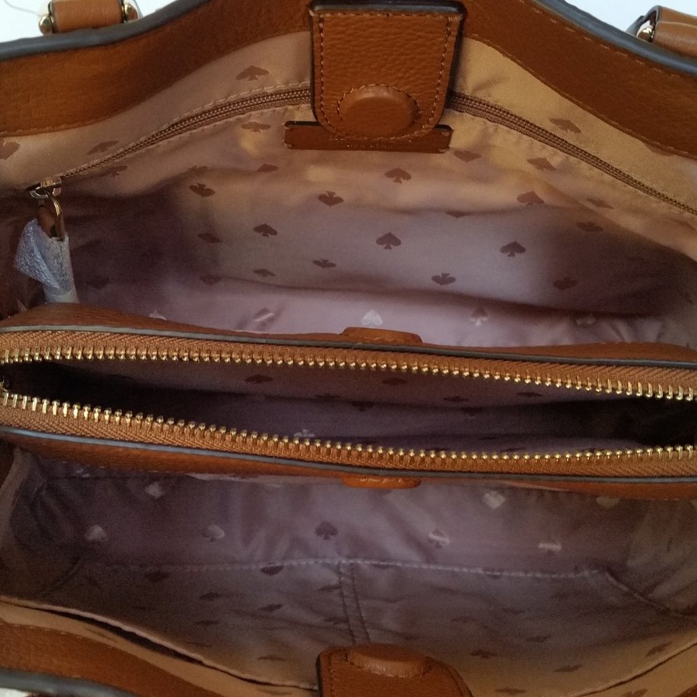 KATE SPADE Jackson Leather Satchel-Gingerbread Col - Picture 10 of 15